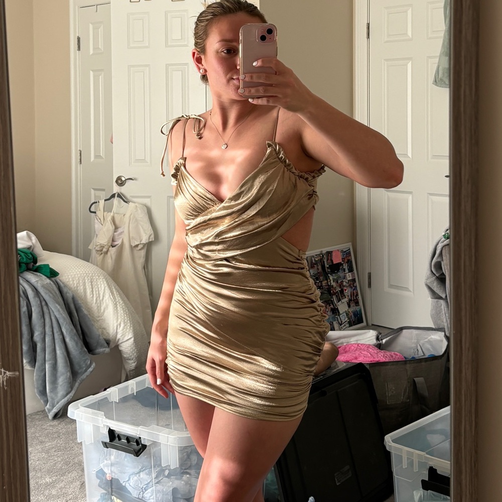 Gold Mini Dress